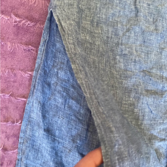 NEW Antibes Blanc 100% Linen Blue Midi Maxi Skirt - Picture 6 of 6